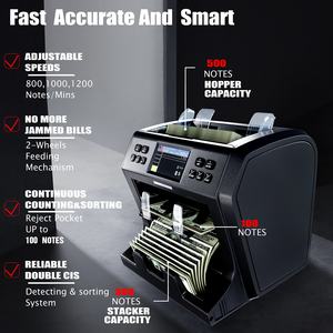 WT-800 CIS Mixte XOF XAF USD MXN GBP <span class=keywords><strong>EURO</strong></span> <span class=keywords><strong>AED</strong></span> SAR devises valeur comptant billet machine - Product Image 3