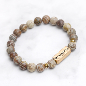 Hot Sale Gifts High Quality Custom Yoga Jewelry Strengthful Wholesale 8mm Rhodonite Beads Natural <strong>Gem</strong> <strong>Stone</strong> <strong>Bracelets</strong> - Product Image 5