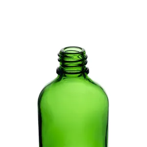 Borrifador de óleo essencial boston, garrafa spray de óleo essencial redonda, design moderno, frasco de vidro verde 50ml 100ml