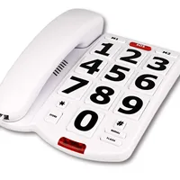 ハンズフリーなしの高齢者増幅コード付き固定電話家庭用SOSビッグボタン電話ラウドスピーカー発信者ID