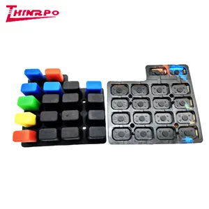 keypad supplier Customized Conductive oil ink printed Spray Epoxy Dripping POS Silicone Rubber Membrane Keypad Silicone button