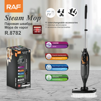 Mopa de Vapor RAF R.8782, 1300W, Tanque de 550ML, 11 Accesorios, Esterilización con Vapor a Alta Temperatura, Limpieza Potente