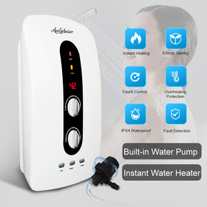 Calentador de Agua Eléctrico Instantáneo con Bomba de Presión DC Silenciosa Integrada y Control de Doble Perilla para Baja Presión de Agua - Product Image 1
