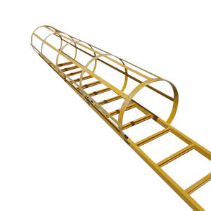 Échelle de sécurité incendie de bâtiment de marque chinoise Normes OSHA Matériau Cage écologique Échelle d'escalade pour la construction extérieure - Product Image 1