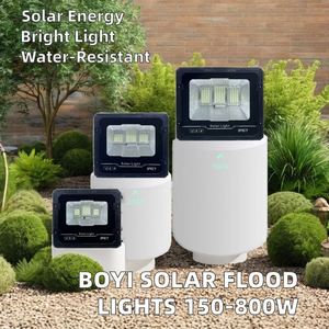 Reflector LED Solar para Jardín, Luz Blanca, Acabado Negro, de Alta Eficiencia - Product Image 3