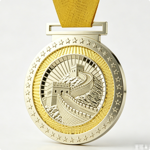 Medalla Conmemorativa Personalizada de la Gran Muralla China, Doble Recubrimiento, Relieve 3D, Medalla de Recuerdo de Moda para el Día Nacional y Turismo - Product Image 2