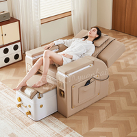 Fauteuil de pédicure spa électrique de luxe moderne pour salon de manucure, sans plomberie, inclinable et réglable, avec massage intégré