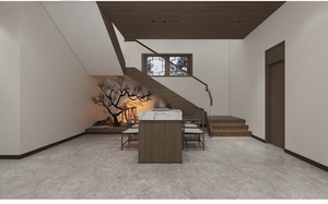Carreaux <span class=keywords><strong>de</strong></span> sol et <span class=keywords><strong>de</strong></span> mur en céramique mate gris marbre style moderne 750*1500mm, aspect <span class=keywords><strong>ardoise</strong></span> 1:1, <span class=keywords><strong>pour</strong></span> <span class=keywords><strong>salle</strong></span> <span class=keywords><strong>de</strong></span> <span class=keywords><strong>bain</strong></span>, restaurant, hôtel. - Product Image 3