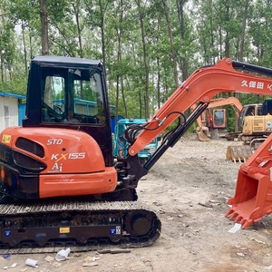 Excavatrice sur chenilles hydraulique Kubota KX155 d'occasion, faible nombre d'heures, matériel de construction, terrassement, creusement de fossés, équipement d'aménagement paysager - Product Image 4