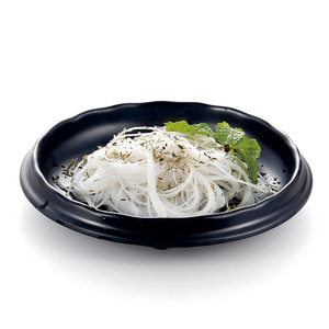 A5 round <b>plate</b>, hotel restaurant Japanese-style dish <b>plate</b>, Japanese black frosted oval creative <b>plate</b>, <b>melamine</b> tableware. - Product Image 3