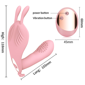 Orgasmus Mastur bator Drahtlose Fernbedienung Dildo Vibratoren Höschen tragen Dildo Schmetterling Kaninchen <span class=keywords><strong>Vibrator</strong></span> Sexspielzeug für Frauen - Product Image 6