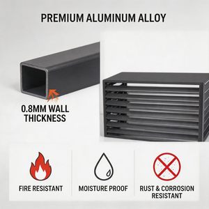 Couverture de <span class=keywords><strong>climatiseur</strong></span> en métal mini-split de haute qualité avec gravure laser, durable, anti-corrosion, en aluminium à lamelles - Product Image 4