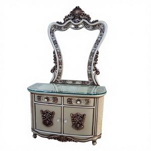 Tocador Multifuncional de Estilo Tradicional con Espejo y Taburete, Diseño Popular, Tocador con Almacenamiento para Maquillaje - Product Image 1