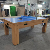 Table de jeu convertible 4 en 1 de 7 pieds, table de billard multifonctionnelle, table de hockey sur air, table combinée de billard