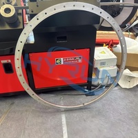 Machine de fabrication de brides pour conduits d'air spirale en acier galvanisé pour systèmes CVC, modèle HYRUN RDFF-T3, avec moteur