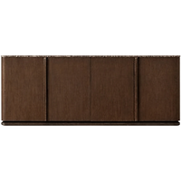 Meuble TV bas en bois sur mesure, direct usine, sans poignées, style minimaliste, unité de rangement pour salon, chambre, entrée