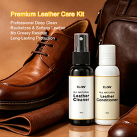 Kit de Nettoyage et d'Entretien du Cuir Premium - Formule Écologique Sans Alcool pour Canapés, Sacs, Chaussures et Plus Encore