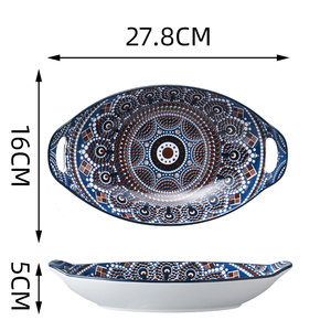 Assiettes en Gros Style Bohème Sets Vaisselle Céramique Moderne Série Service de Table Porcelaine Style Bohémien - Product Image 6