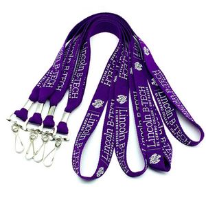 Lanière personnalisée QM en polyester tissé durable avec logo sur mesure, porte-badge et crochet de cou pour croisière - Product Image 1