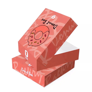Folding Flat Cardboard Cookie Sweet Box <strong>Packaging</strong> Custom Print Shipping Party Dessert <strong>Donut</strong> Paper Box