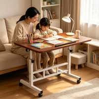 Table d'ordinateur portable en bois, portable, pliable, ergonomique, réglable en hauteur, convertible, pivotante, durable et écologique