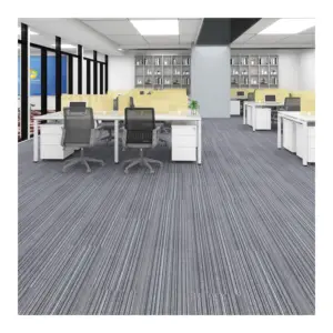 Polypropylene Carpet Office PP Bitumen Grey Carpet Tiles Gray Office Floor Carpet