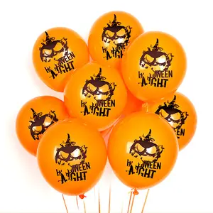 Balon Lateks Motif Kelelawar Halloween 12 Inci, Perlengkapan Dekorasi Bar Pesta Ulang Tahun Tema Liburan