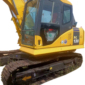 Excavadora de oruga mediana Komatsu PC130 con certificación CE, excavadoras hidráulicas de 13 toneladas, excavadora usada japonesa para proyectos pesados - Product Image 1