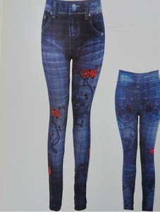 14 Colours Wholesale Women Girls Jeans Autumn Winter Thick <strong>Wool</strong> Ring Style Jeans Long <strong>Pants</strong> - Product Image 2