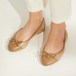 Confortable anti-dérapant été ballerines en cuir véritable casquette orteils chaussures de Ballet noir blanc Plaid Tweed grande taille sans lacet - Product Image 5