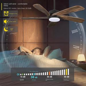 พัดลมเพดาน ABS ขนาด52นิ้วแบบนอร์ดิกที่ทันสมัยใบพัด5ใบมีดควบคุมระยะไกลแบบ BLDC LED สำหรับใช้ในครัวเรือนทั้งมอเตอร์ DC AC - Product Image 4