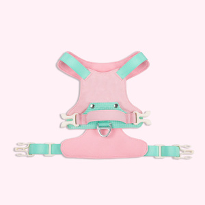 Adjustable <b>No</b> <b>Pull</b> Dog <b>Harness</b> Vest Cute Color Block Pet <b>Harness</b> For Small Breeds Outdoor Walking OEM Custom - Product Image 6