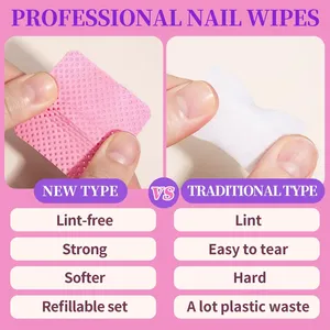 YIKOOLIN 200 Toallitas Sin Pelusa para Uñas, Toallitas para Quitar Pegamento de Pestañas, Toallitas para Remover Esmalte de Uñas para Productos Profesionales de Extensión de Pestañas - Product Image 5