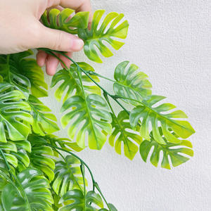 थोक उत्कृष्ट हस्तशिल्प कृत्रिम लटका हुआ पौधा सुरुचिपूर्ण आधुनिक ग्रीन प्लांट डेस्कटॉप सजावट शादी का प्रदर्शन - Product Image 3