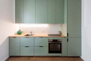 Modern Kitchen Cabinet Stainless Steel Complete Kitchen Cabinet Set Pvc with Hidden Handle Designs Storage Cabinet - Product Image 5