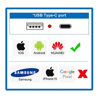 Prise murale standard américaine avec port de charge USB type-c 5V 2.1A, 118mm * 75mm prise murale de panneau de PC ignifuge