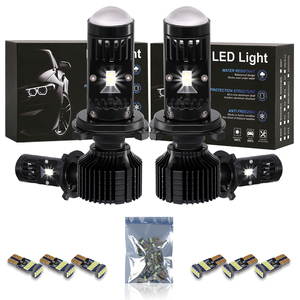 Con obiettivo Y10 Pro 6500LM 60W <span class=keywords><strong>LED</strong></span> lampadina faro <span class=keywords><strong>H4</strong></span> <span class=keywords><strong>Mini</strong></span> Bi Lens faros <span class=keywords><strong>led</strong></span> Para Autos auto H1 <span class=keywords><strong>H4</strong></span> H7 H11 9005 Hb3 Hb4 Base - Product Image 1