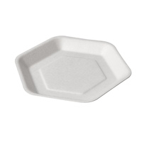 Assiettes carrées écologiques jetables biodégradables en bagasse de canne à sucre pour mini-plats et sauces