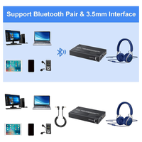 HiFi BASS Casque Amplificateur Écouteur Ampli Rechargeable 3.5mm AUX Entrée Sortie Avec Contrôle Du Volume Bluetooth Récepteur pour Téléphone