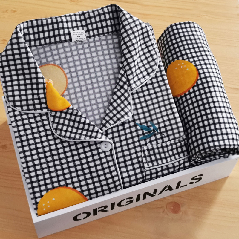 S orange plaid cardigan long cover