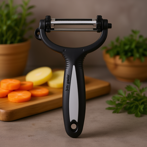 Éplucheur et râpeur 3-en-1 Myrva, lame en acier inoxydable, manche en plastique, outil de cuisine manuel pour fruits et légumes - Product Image 2