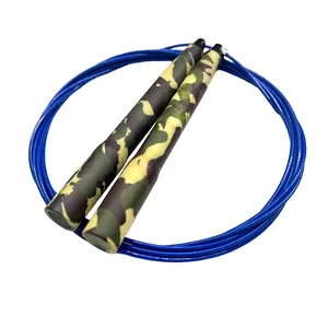 Custom Logo Training Gym Professional Colorful Coated Steel Wire Adjustable Skipping Rope PVC Speed Jump Rope For Fitness