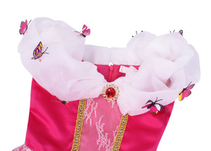 Robe de princesse Aurora de la <span class=keywords><strong>Belle</strong></span> <span class=keywords><strong>au</strong></span> <span class=keywords><strong>bois</strong></span> <span class=keywords><strong>dormant</strong></span>, costume d'Halloween, robe de fête cosplay, robe pêche pour fille - Product Image 3