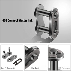 HIAORS Enlace Maestro de cadena de transmisión de alta calidad <span class=keywords><strong>420</strong></span> para Coleman CT200U Baja Mini Bike ATV 4 Wheeler Quad Go Kart Pit Dirt Bike - Product Image 3