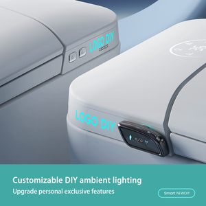 โถสุขภัณฑ์อัจฉริยะแบบยาว ดีไซน์ใหม่ พร้อมระบบเปิด-ปิดฝาอัตโนมัติ เซ็นเซอร์เท้า ระบบชำระล้างแบบ S-trap ระบบชำระล้างสองจังหวะ เบาะอุ่น และรีโมทคอนโทรล - Product Image 2
