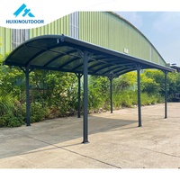 Abri d'auto en aluminium anti-vent feuille de polycarbonate anti-vent toit arqué abri de voiture étanche à la pluie garages de stationnement de voiture