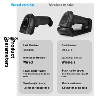 Zebra Symbol DS8108/DS8178 Escáner USB inalámbrico Gun1D/2D con cable DS8108 en stock Pago móvil
