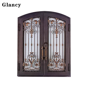 Porta Esterna di Lusso in Ferro Battuto Impermeabile con Doppia Apertura e Design in Vetro di Grancy - Product Image 3