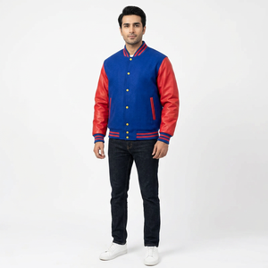 Custom High Quality Chenille Embroidery Patchwork Streetwear Winter <b>Jacket</b> Bomber Letterman <b>Men</b> <b>Leather</b> Varsity <b>Jacket</b> for <b>Men</b> - Product Image 1