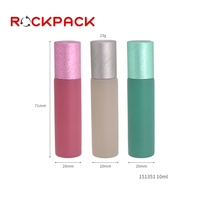 Botol Roll On Matte Rose Grey Green Grosir 10ml dengan Bola Roller Batu Permata dan Tutup Plastik
